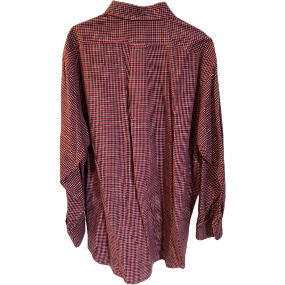 Marshall Field’s red plaid button down, size 17 1/2. Excellent used condition. - Picture 2 of 3